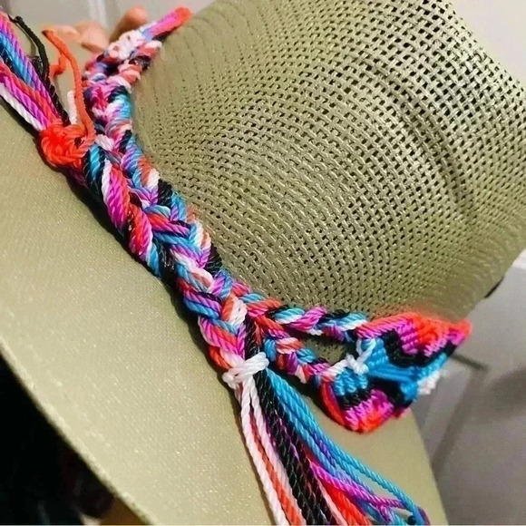 TOMBSTONE Large explorer canvas quadrille Fedora Cowboy olive green braided‎ - Picture 4 of 6